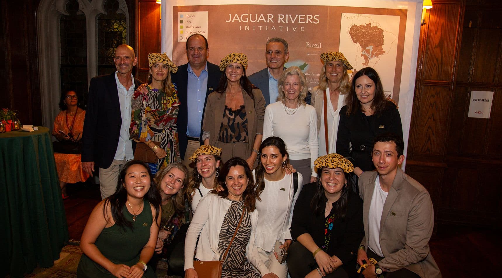 Team members of the Jaguar Rivers Initiative, Tompkins Conservation, Rewilding Argentina, Onçafari, Fundación Moises Bertoni and Nativa. Photo by Heather Kim.