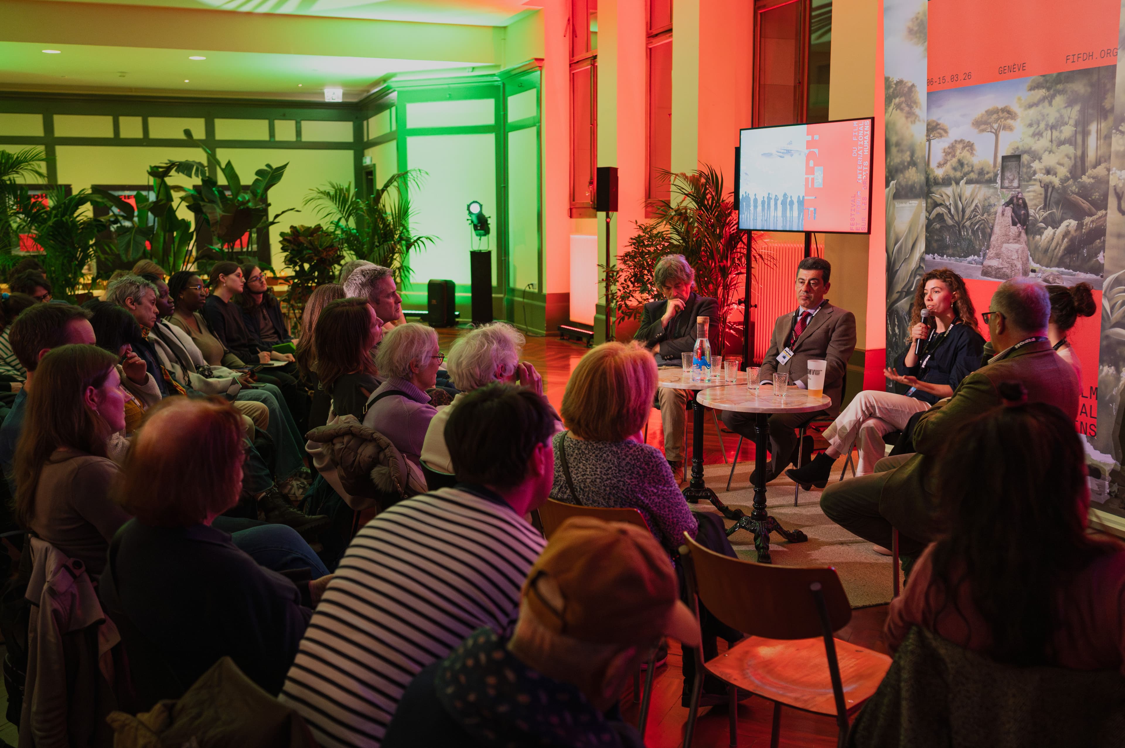 Round table at the FIFDH International Film Festival and Forum on Human Rights in Geneva.